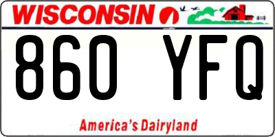 WI license plate 860YFQ