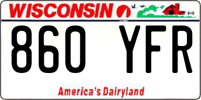WI license plate 860YFR