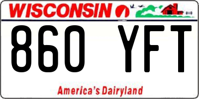 WI license plate 860YFT