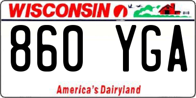 WI license plate 860YGA