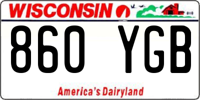WI license plate 860YGB