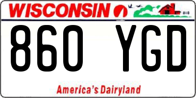 WI license plate 860YGD