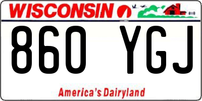 WI license plate 860YGJ