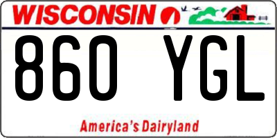 WI license plate 860YGL