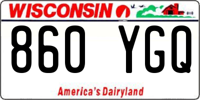 WI license plate 860YGQ
