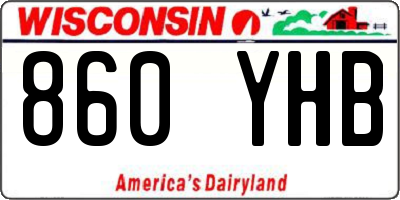 WI license plate 860YHB