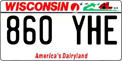 WI license plate 860YHE