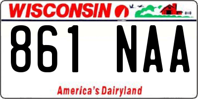 WI license plate 861NAA