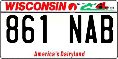 WI license plate 861NAB