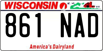 WI license plate 861NAD