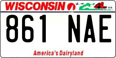 WI license plate 861NAE