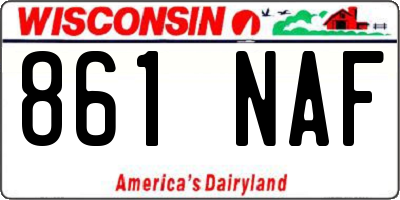 WI license plate 861NAF