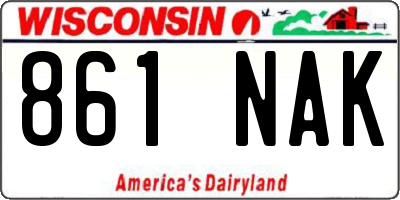 WI license plate 861NAK