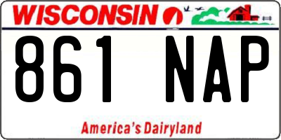WI license plate 861NAP