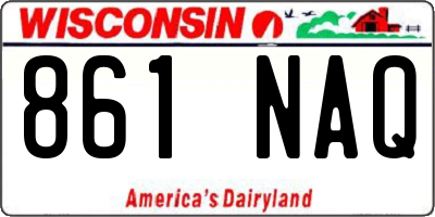 WI license plate 861NAQ