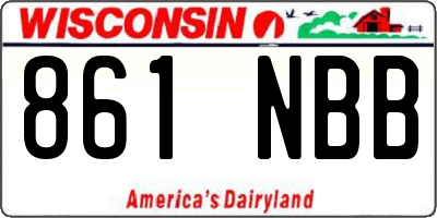 WI license plate 861NBB