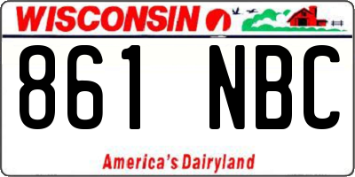 WI license plate 861NBC