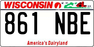 WI license plate 861NBE
