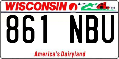 WI license plate 861NBU