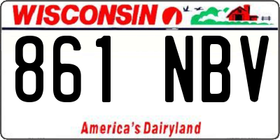 WI license plate 861NBV