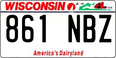 WI license plate 861NBZ