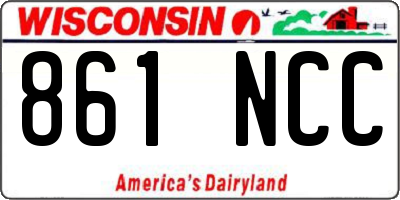WI license plate 861NCC