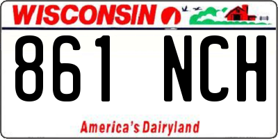 WI license plate 861NCH
