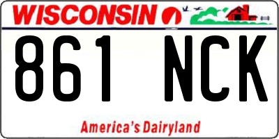 WI license plate 861NCK
