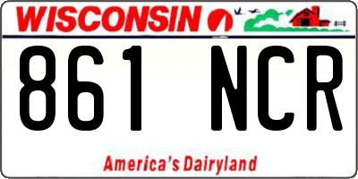 WI license plate 861NCR
