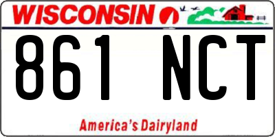 WI license plate 861NCT