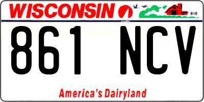 WI license plate 861NCV