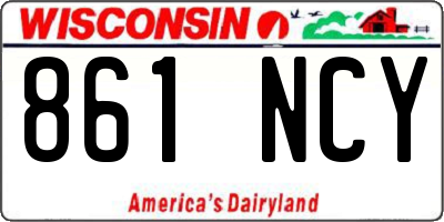 WI license plate 861NCY