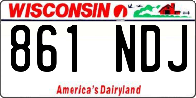WI license plate 861NDJ