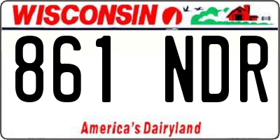 WI license plate 861NDR