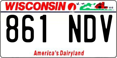 WI license plate 861NDV