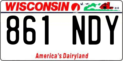 WI license plate 861NDY