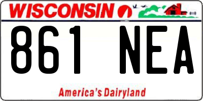WI license plate 861NEA