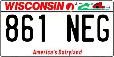 WI license plate 861NEG