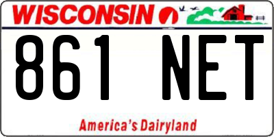 WI license plate 861NET