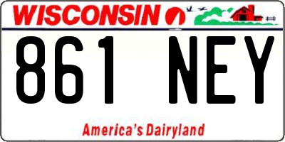 WI license plate 861NEY