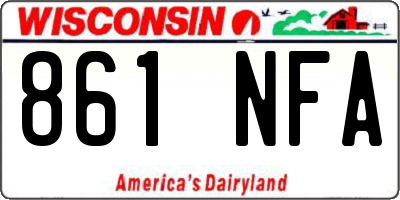 WI license plate 861NFA