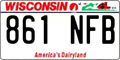 WI license plate 861NFB