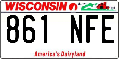 WI license plate 861NFE
