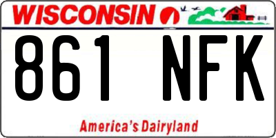 WI license plate 861NFK