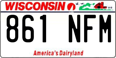WI license plate 861NFM