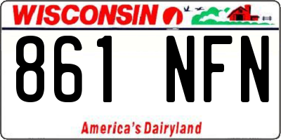 WI license plate 861NFN