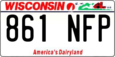 WI license plate 861NFP