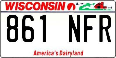 WI license plate 861NFR