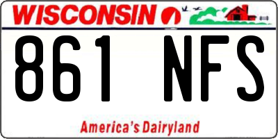 WI license plate 861NFS