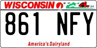 WI license plate 861NFY